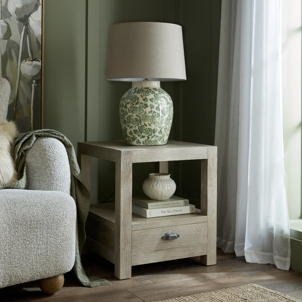 Green Clover Ceramic Pot Lamp