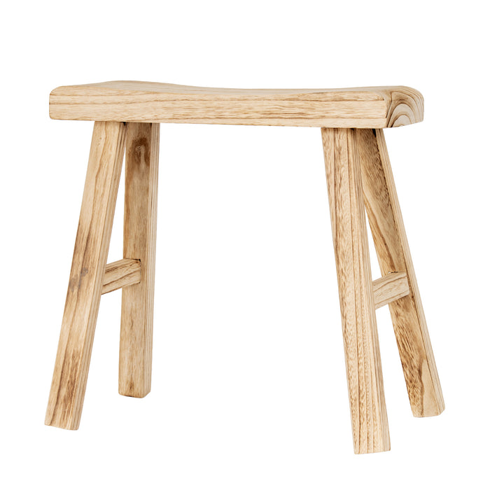 Large Wooden Artisan Stool by Hill Interiors