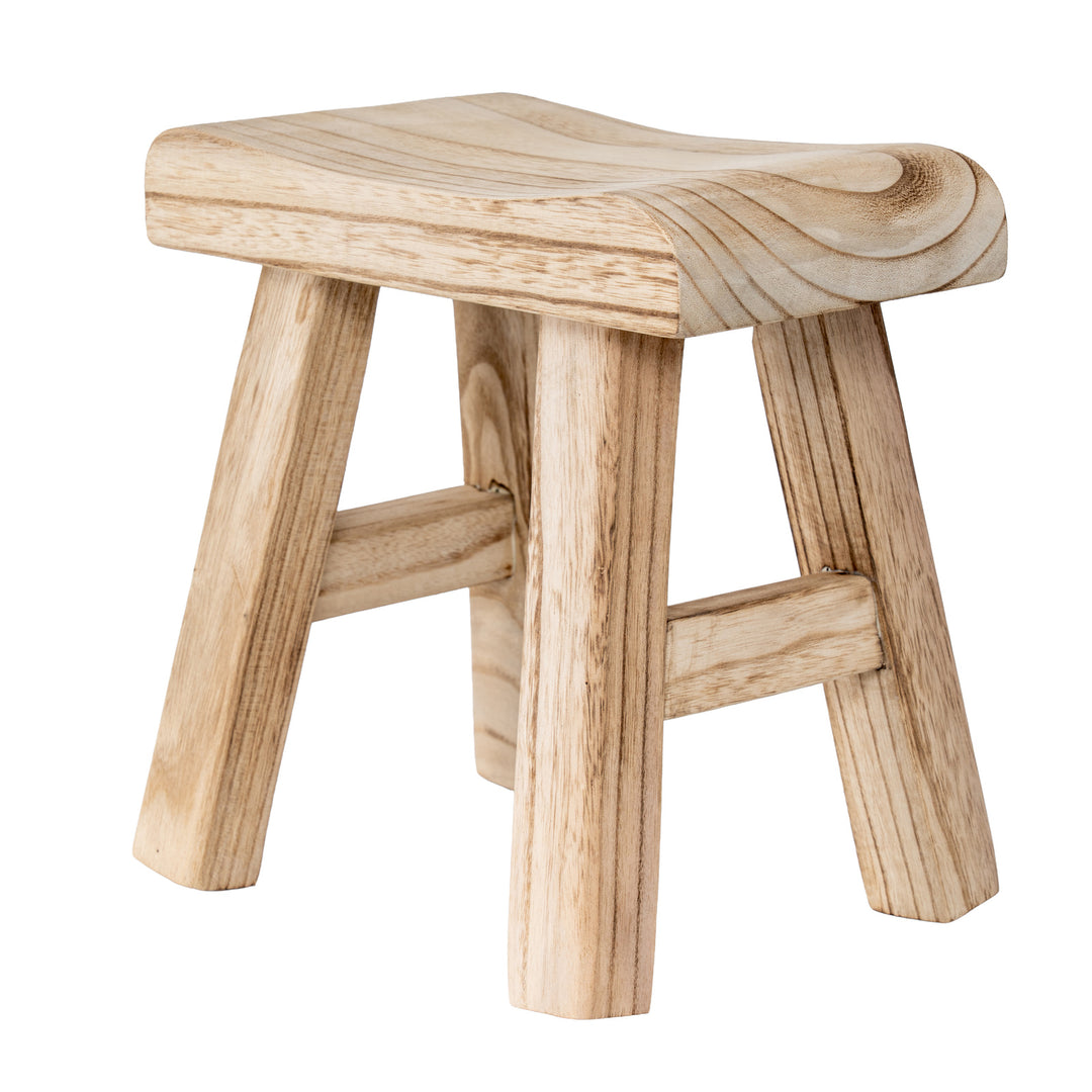 Wooden Artisan Stool by Hill Interiors