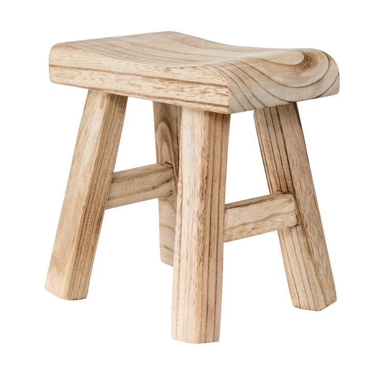 Wooden Artisan Stool by Hill Interiors