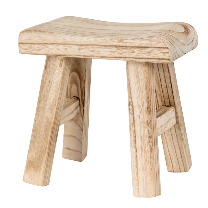 Wooden Artisan Stool by Hill Interiors