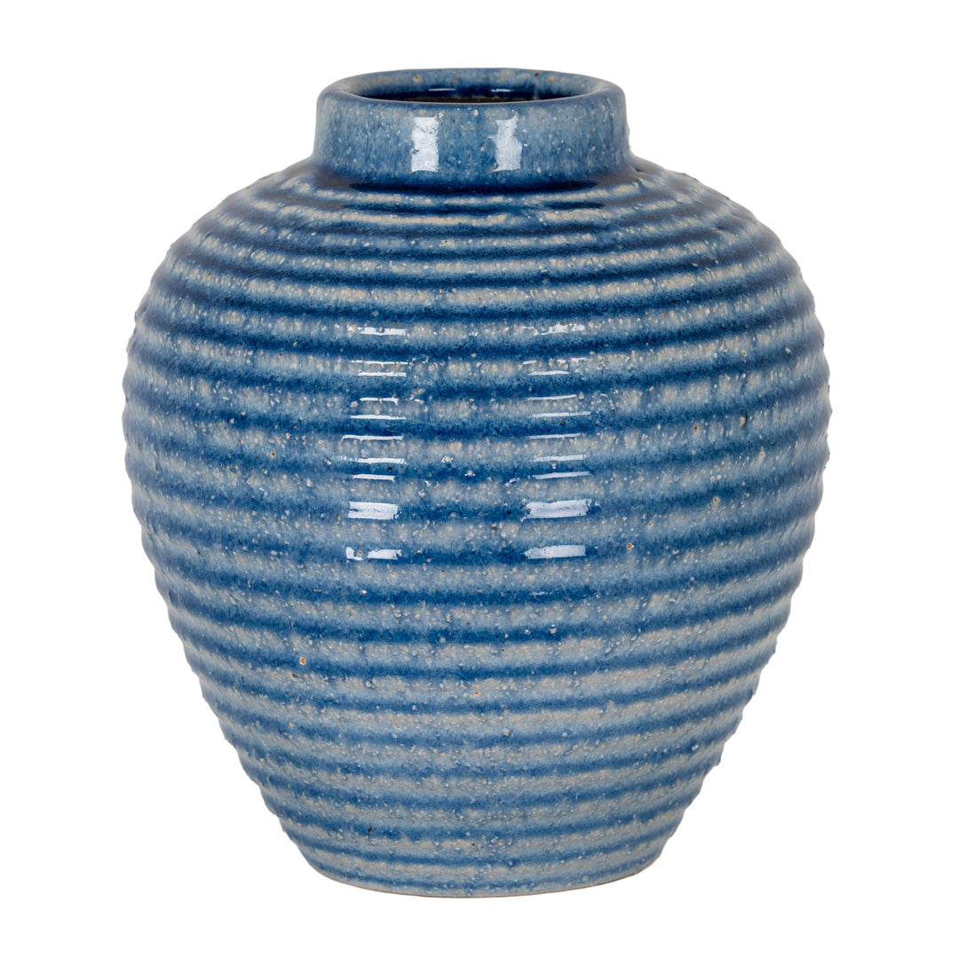 Medium Azura Blue Vase by Hill Interiors