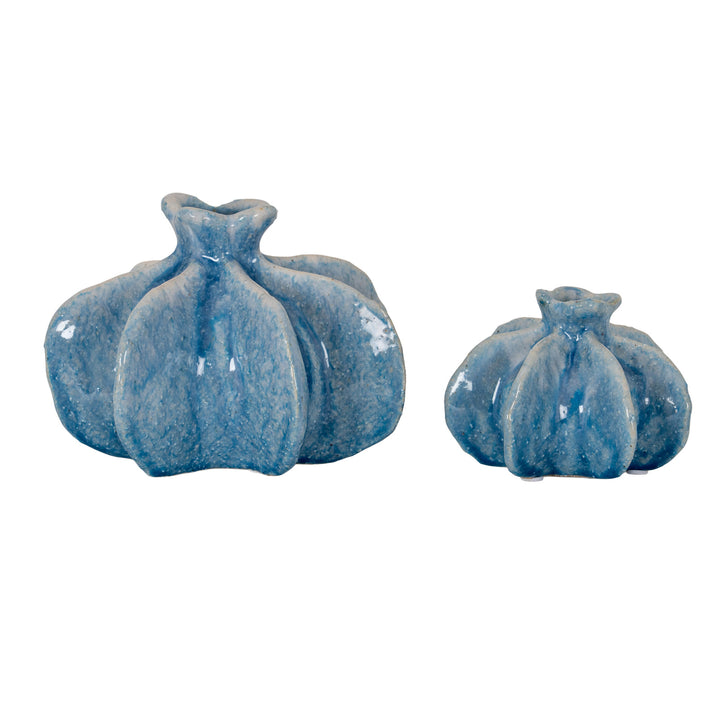 Azura Small Blue Poppy Seed Bud Vase by Hill Interiors