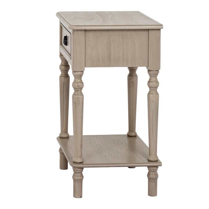 The Rowan Collection 1 Drawer Side Table With Shelf