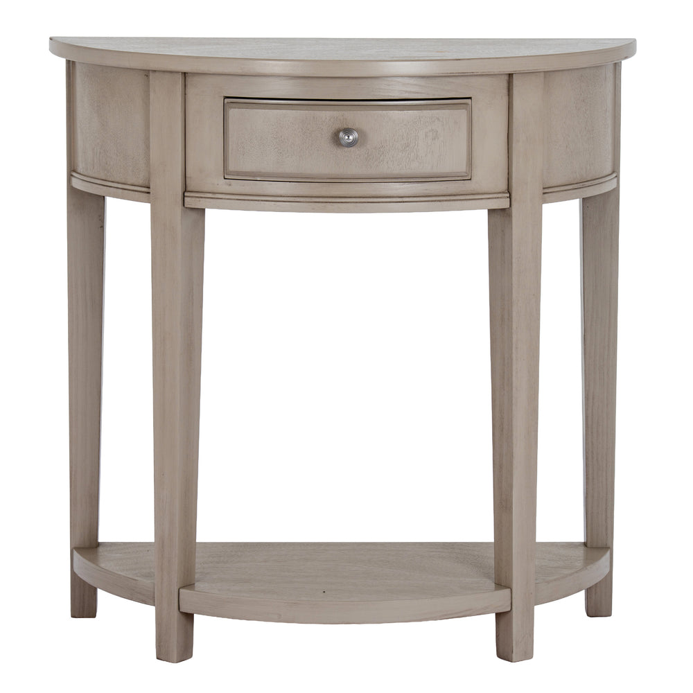 The Emile Collection 1 Drawer Half Moon Console Table