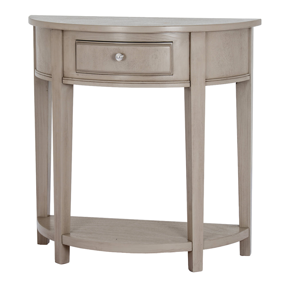 The Emile Collection 1 Drawer Half Moon Console Table