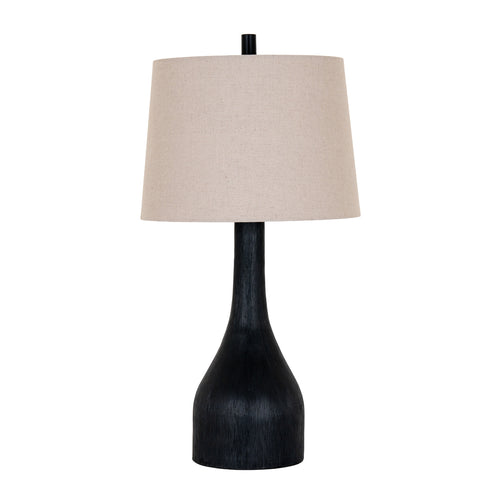 Brompton Table Lamp With Grey Linen Shade