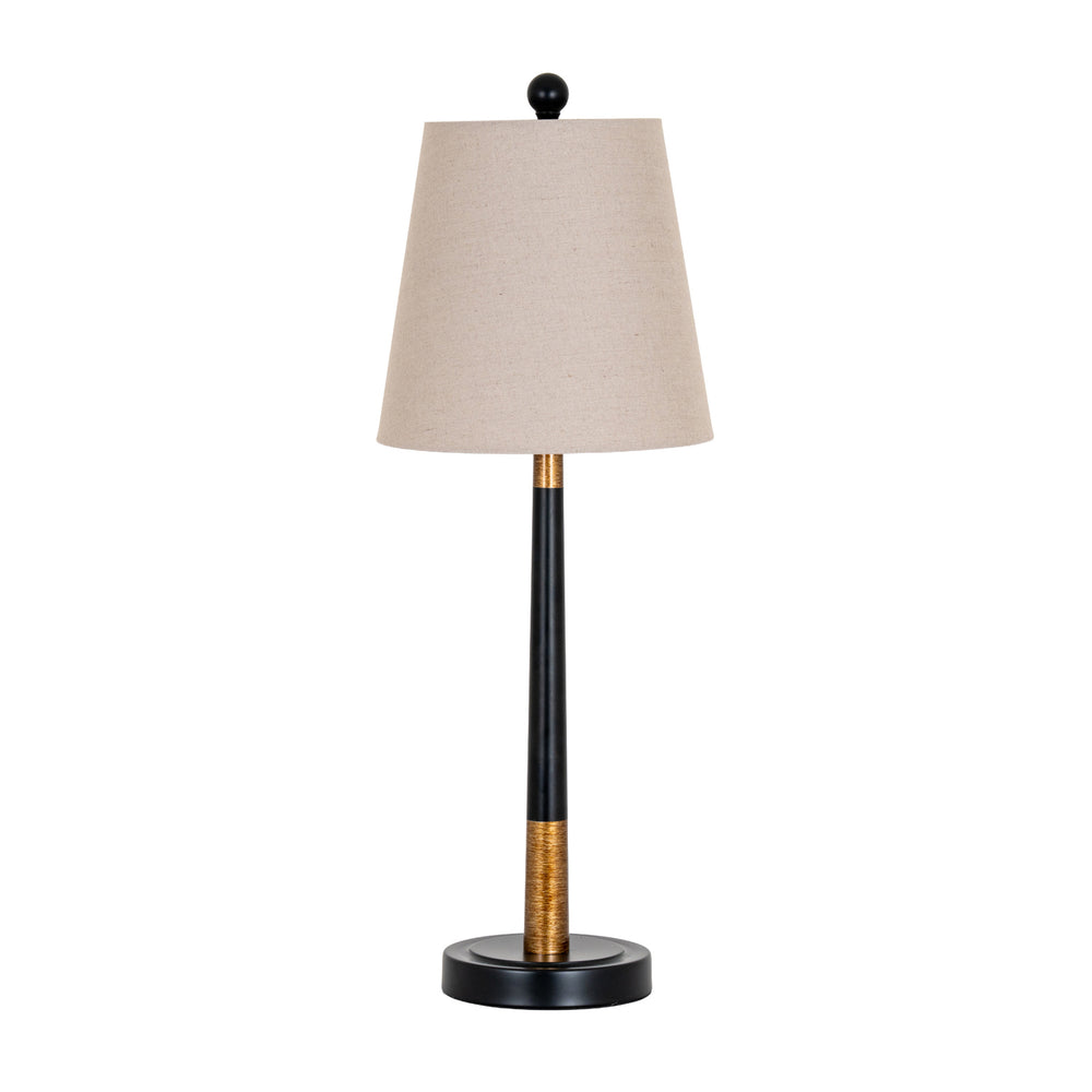 Everly Table Lamp With Grey Linen Shade