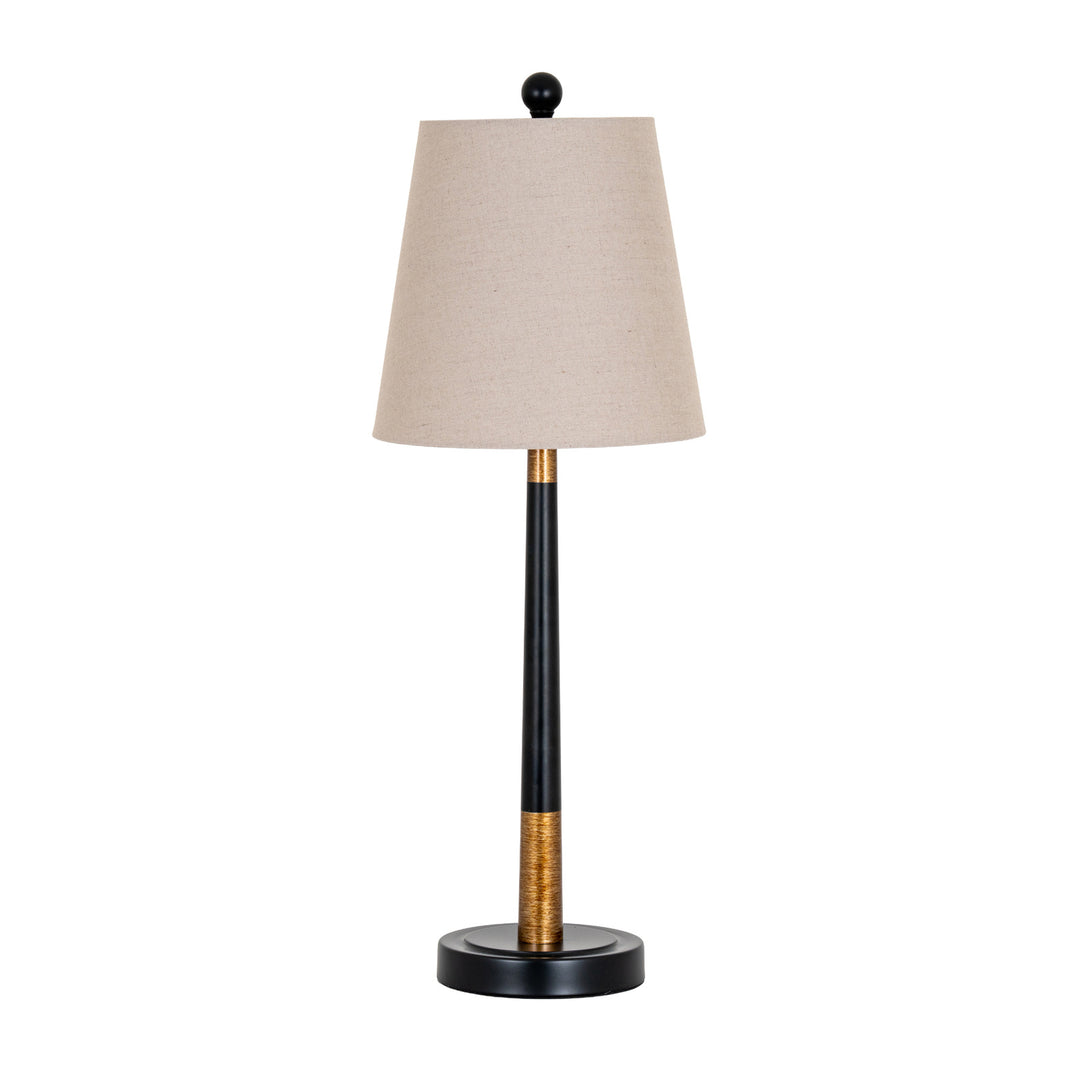 Everly Table Lamp With Grey Linen Shade