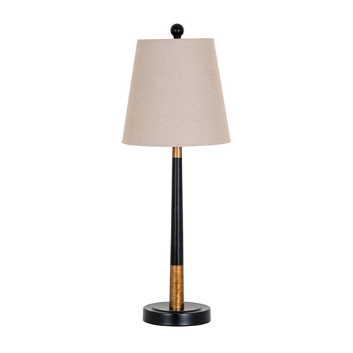 Everly Table Lamp With Grey Linen Shade
