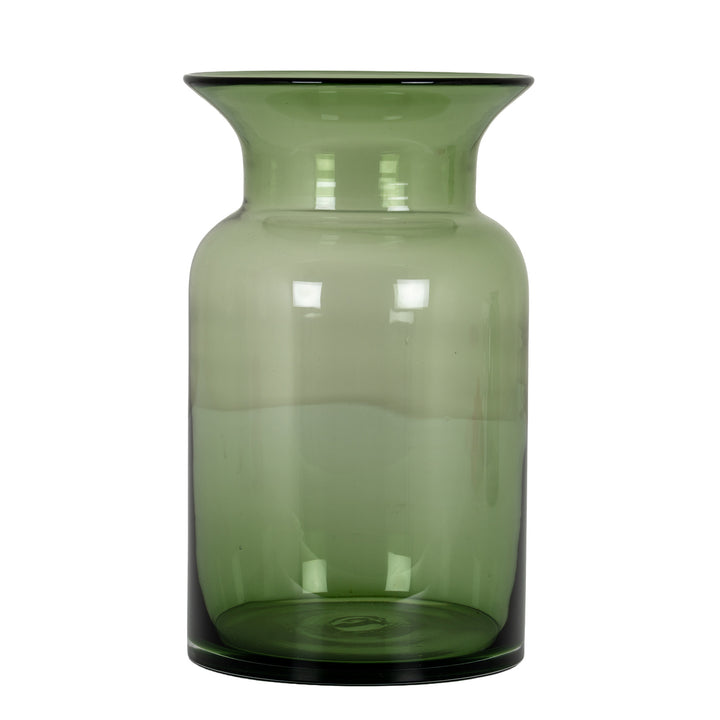 Large Green Glass Vase by Hill Interiors