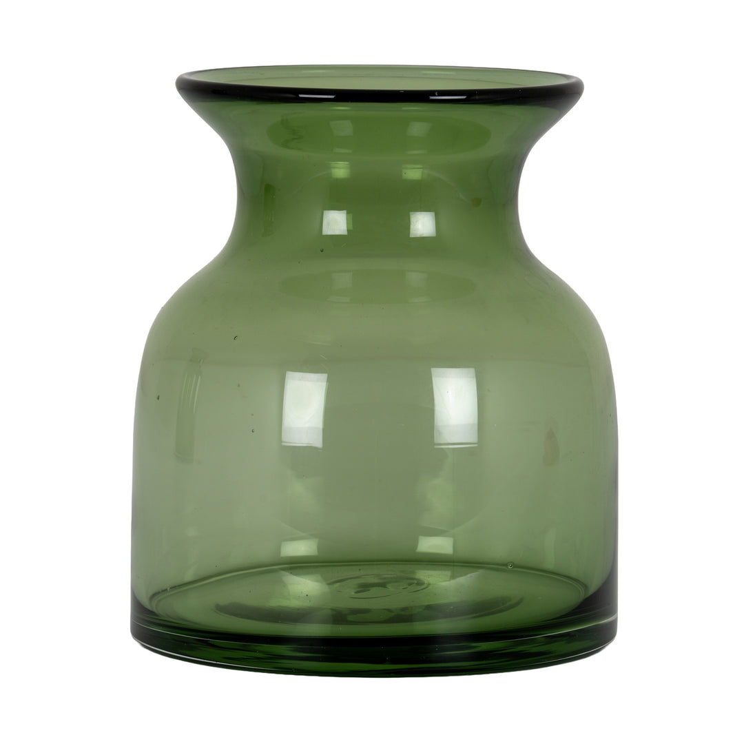 Small Green Glass Vase by Hill Interiors