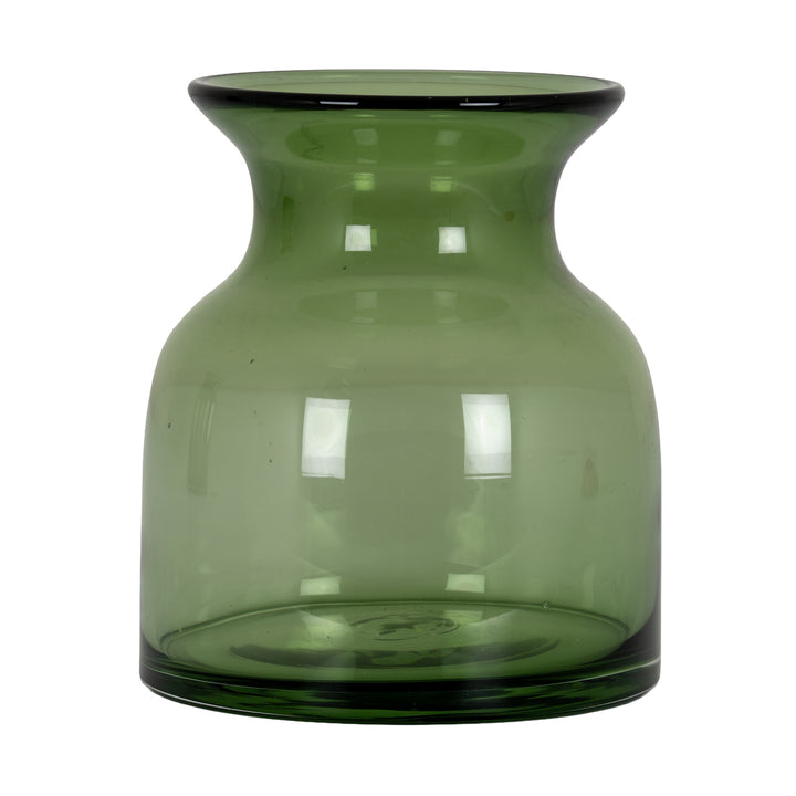 Small Green Glass Vase by Hill Interiors
