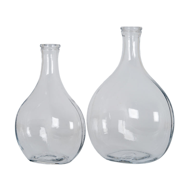 Large Glass Balloon Bottle Vase by Hill Interiors