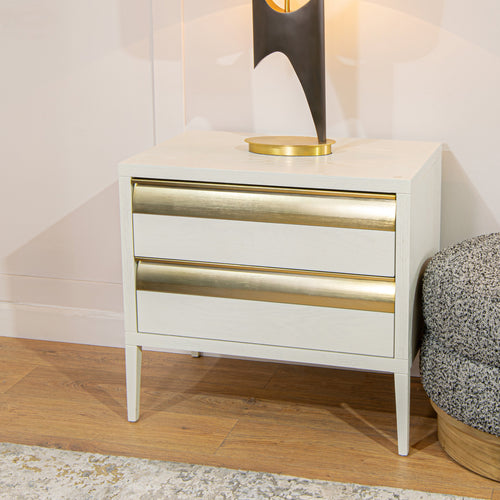 Cleo 2 Drawer Side Table