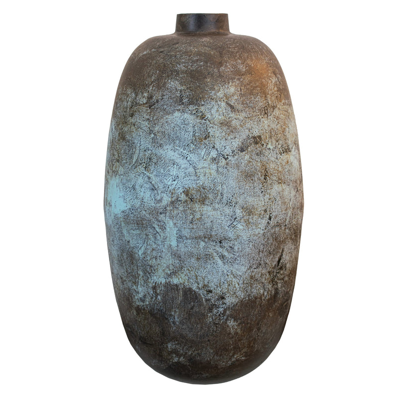 Igino Weathered Bronze Set of Two Vases