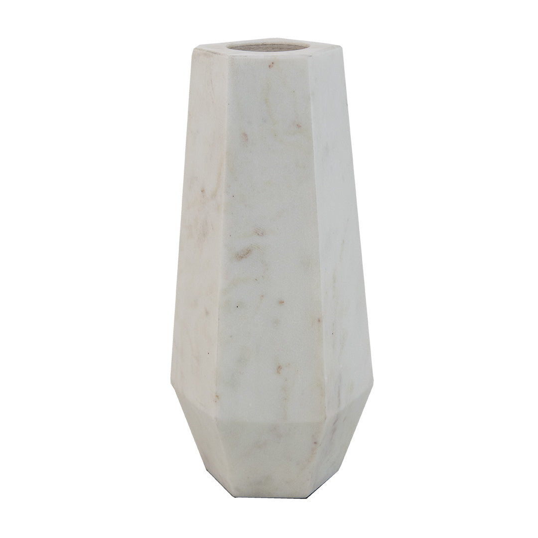Alice Large White Marble Vase