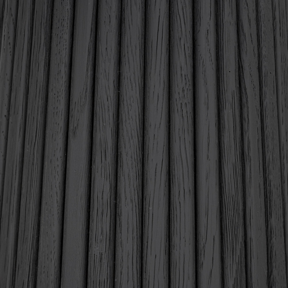 Leckford Ribbed Occasional Table Black Oak