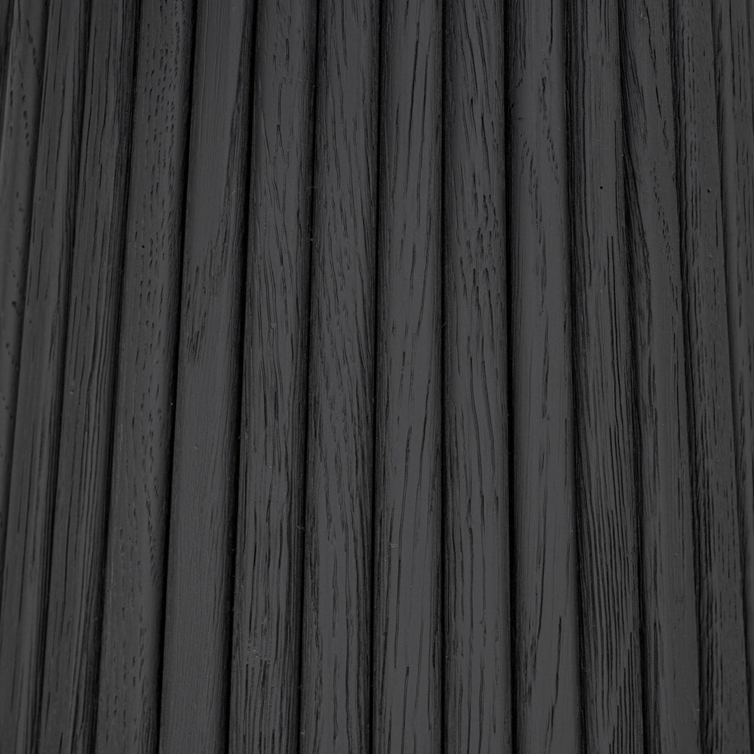 Leckford Ribbed Occasional Table Black Oak