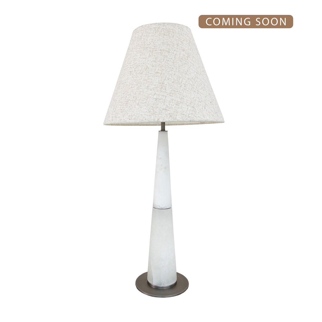 Isabella Table Lamp alabaster gunmetal