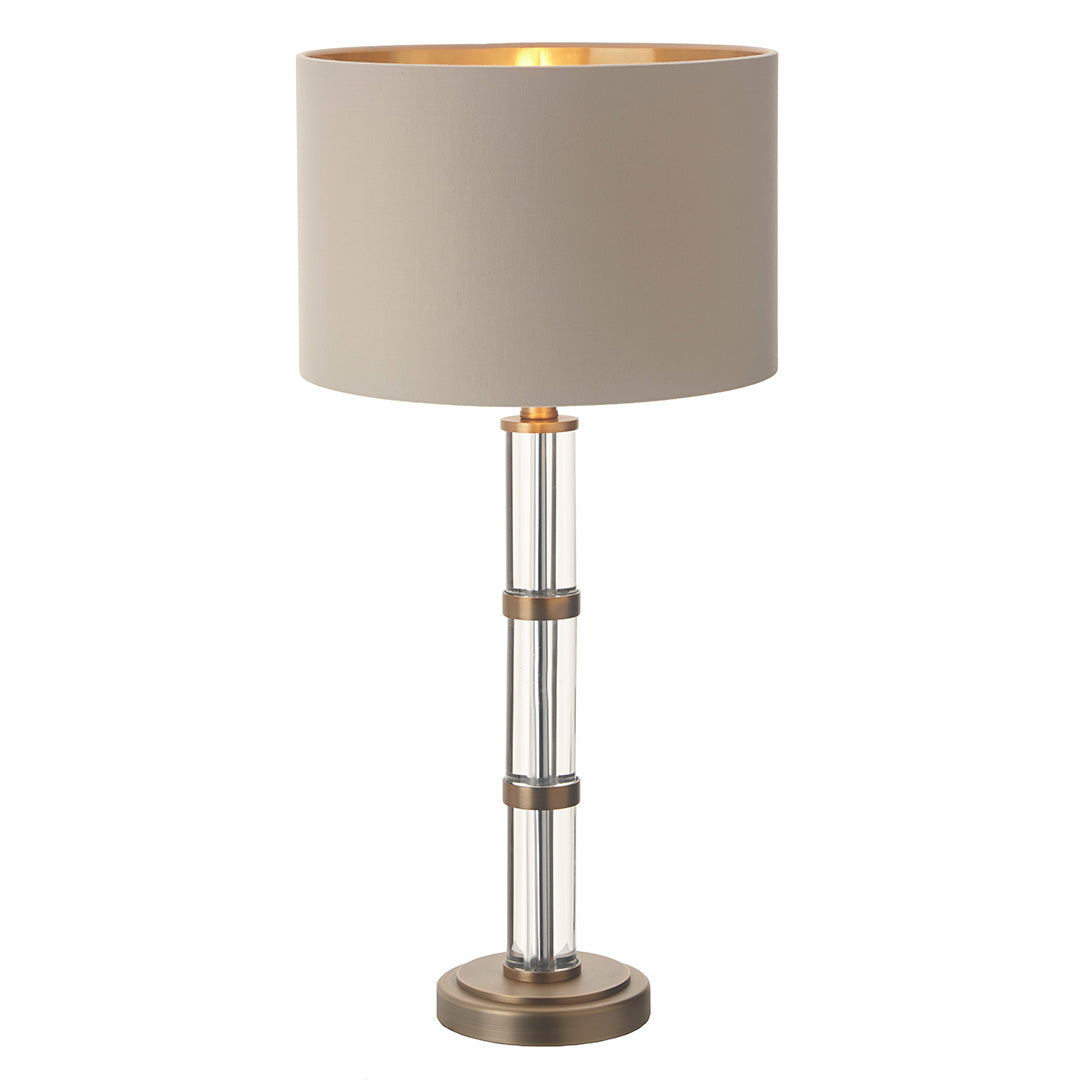 Zane Antique Brass Finish Table Lamp
