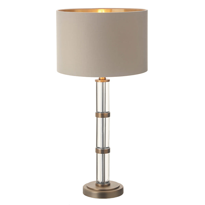 Zane Antique Brass Finish Table Lamp