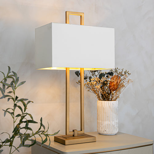 Ember Antique Brass Finish Table Lamp