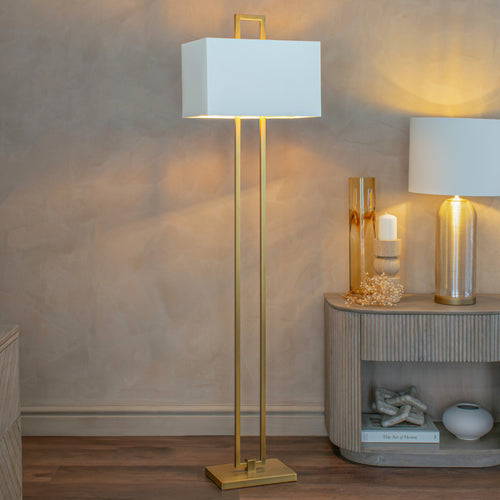 Ember Antique Brass Floor Lamp