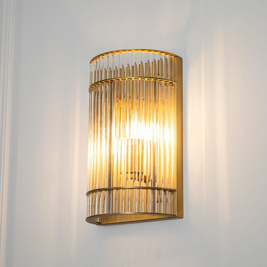 Troy Antique Brass Wall Lamp Roomset