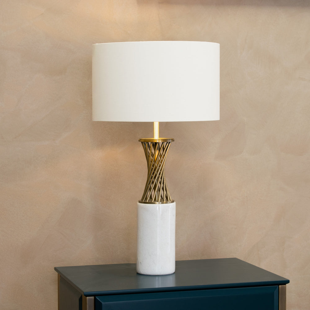Rylan White Table Lamp Roomset