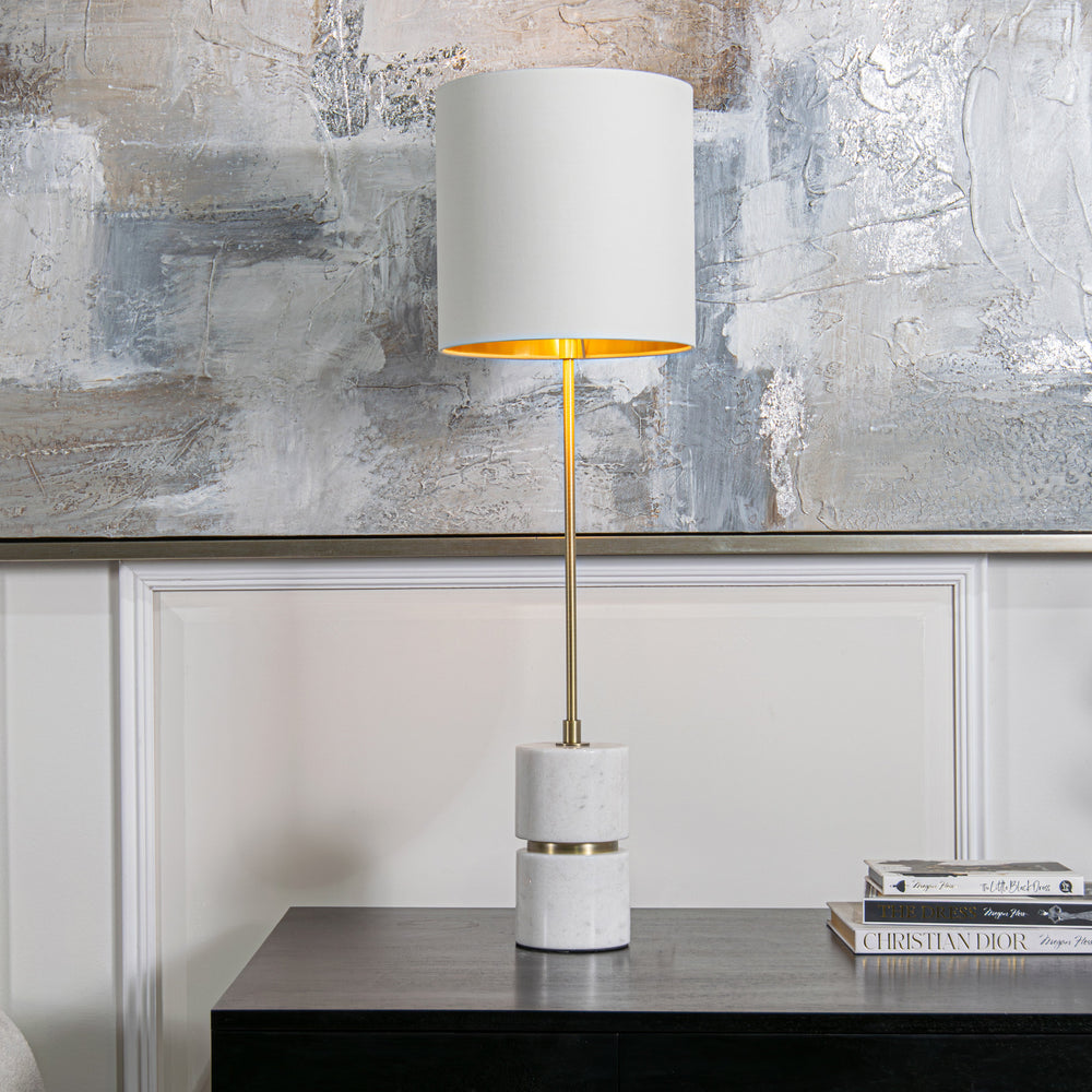 Malachai White Table Lamp Roomset