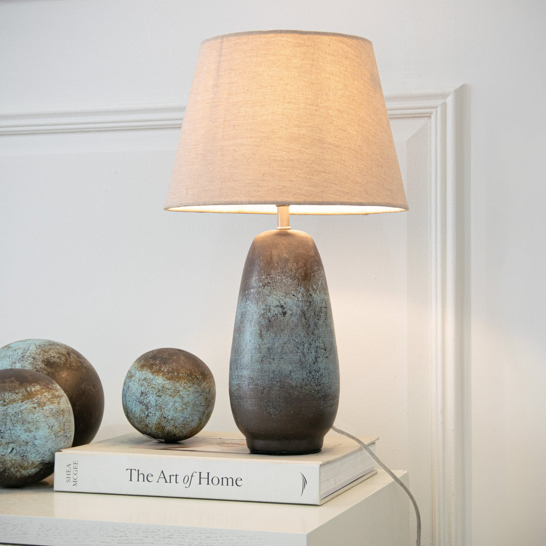 Bassar Table Lamp, Weathered bronze Roomset