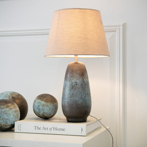 Bassar Table Lamp, Weathered bronze