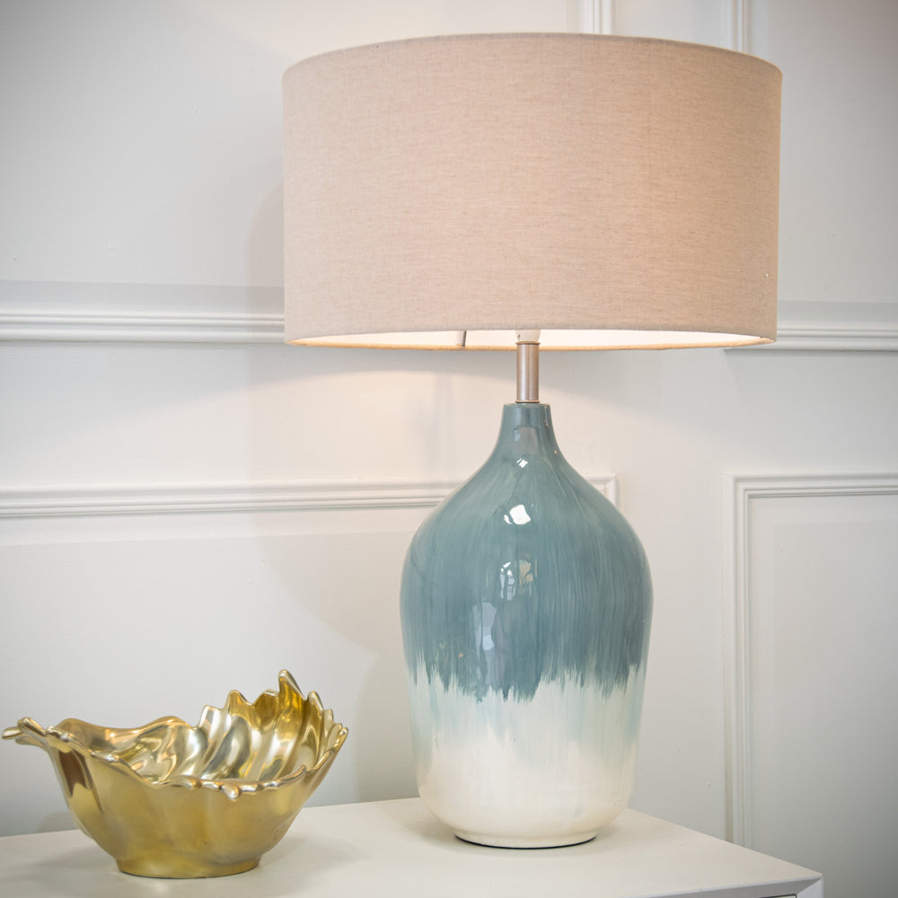 Bassar Large Coastal Enamel Table Lamp Roomset