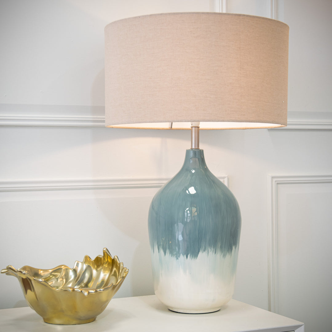 Bassar Large Coastal Enamel Table Lamp Roomset