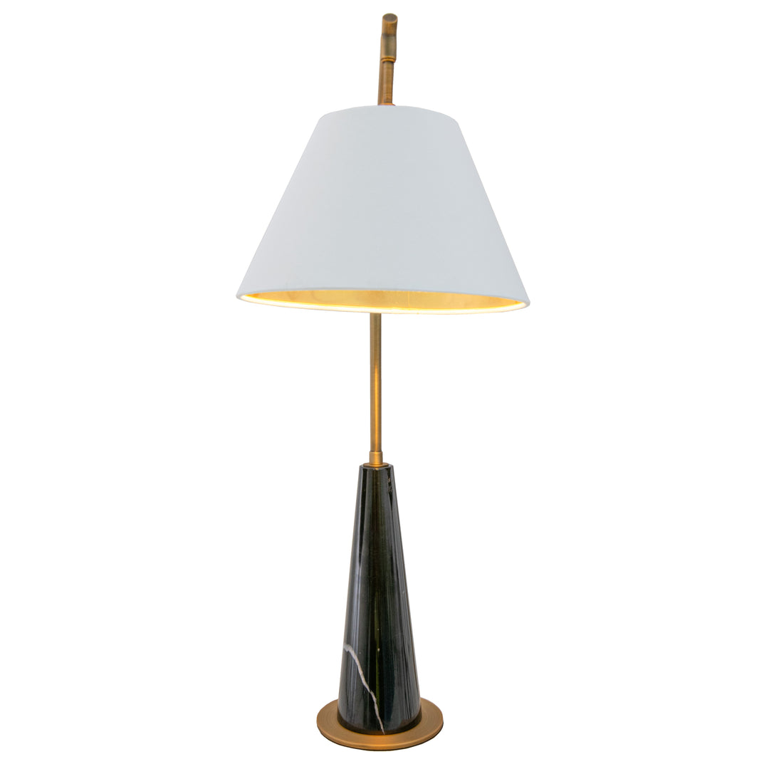 Urianio Table Lamp Black Marble AB Gold lined Cream