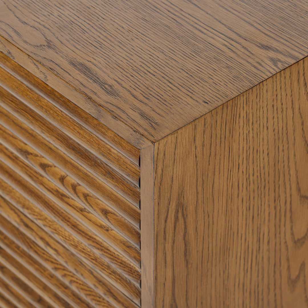 Charlton Bedside Table Oak in Walnut Finish