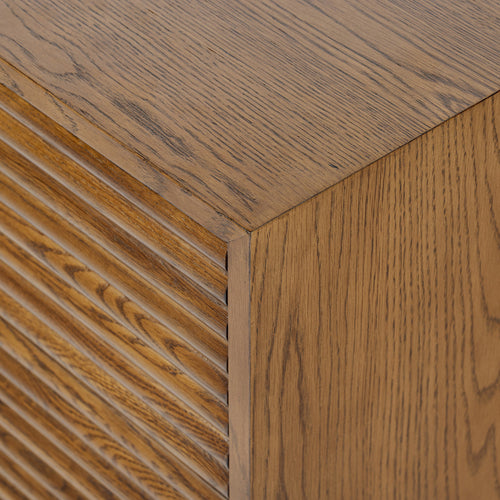 Charlton Bedside Table Oak in Walnut Finish