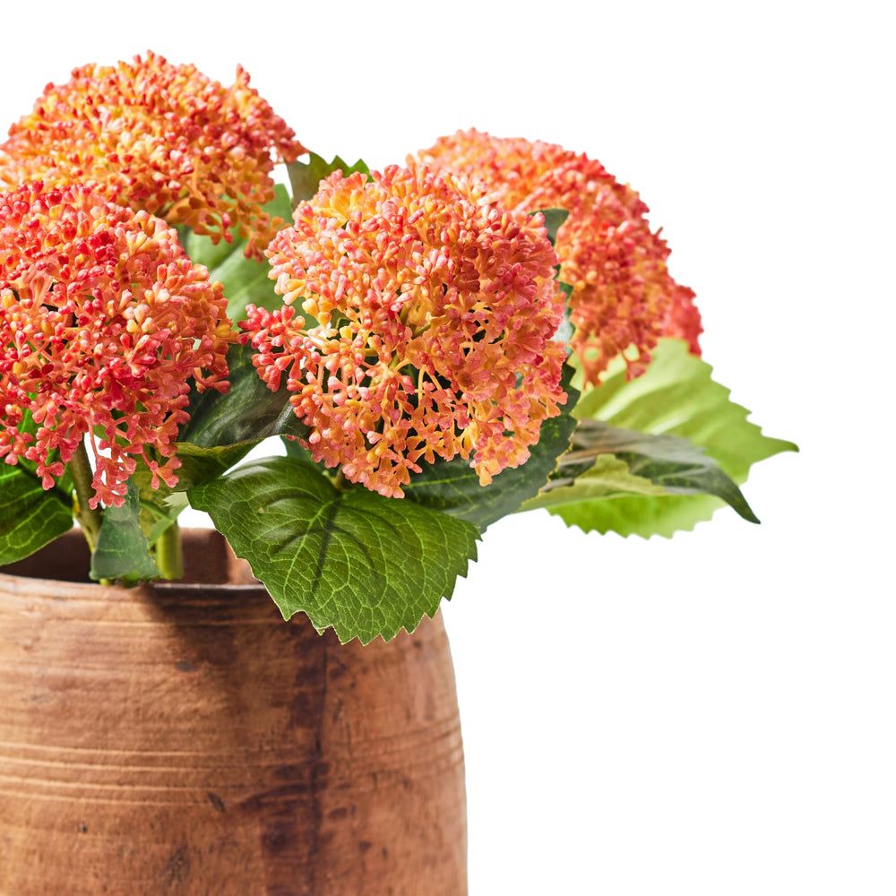 Faux Stem Hydrangea Coral