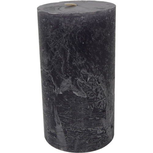 Libra Dark Grey Rustica Pillar Candle 7x12cm