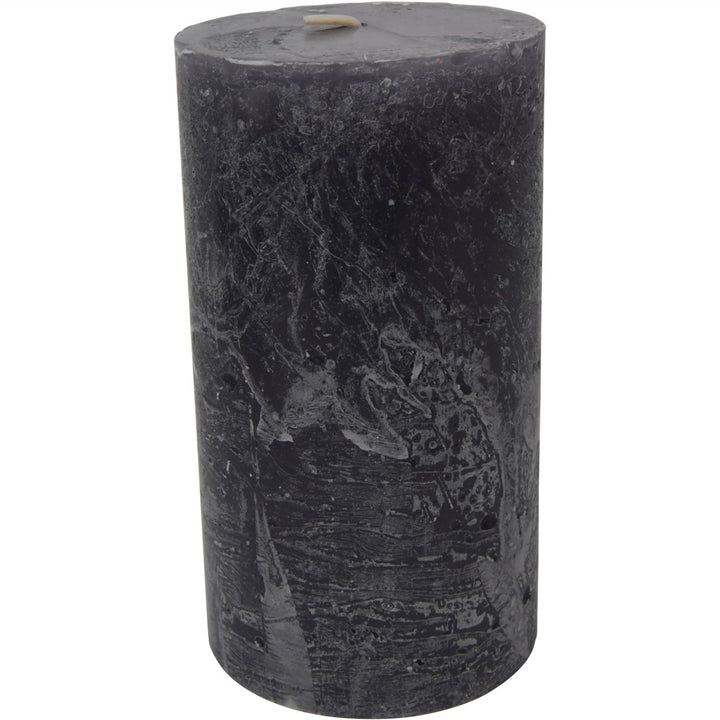 Libra Dark Grey Rustica Pillar Candle 7x12cm