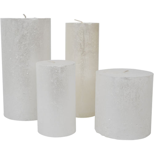 Libra Pearl Rustica Pillar Candle 7x19cm