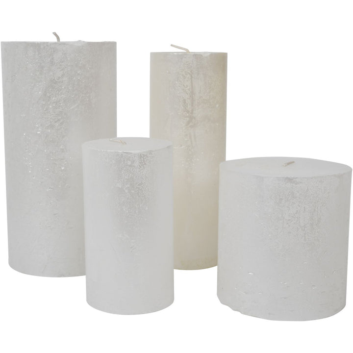 Libra Pearl Rustica Pillar Candle 7x19cm