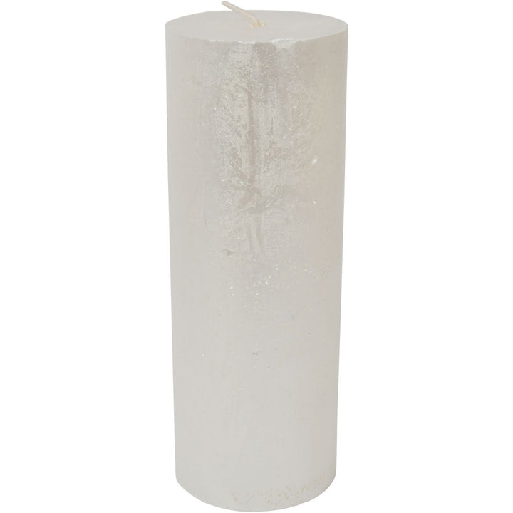 Libra Pearl Rustica Pillar Candle 7x19cm