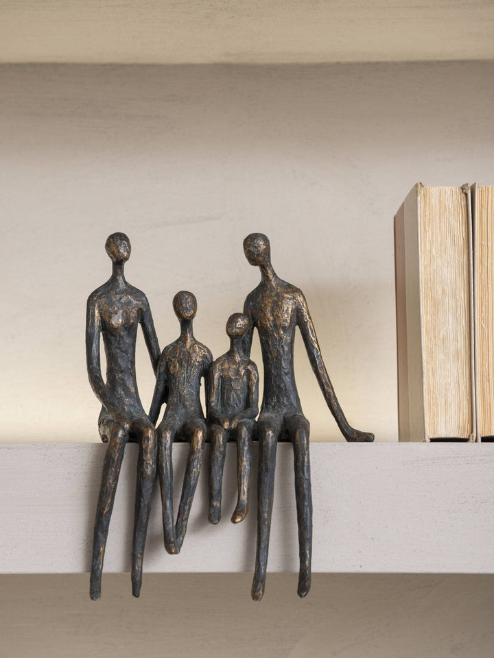 Sitting Family Of Four Shelf Sculpture