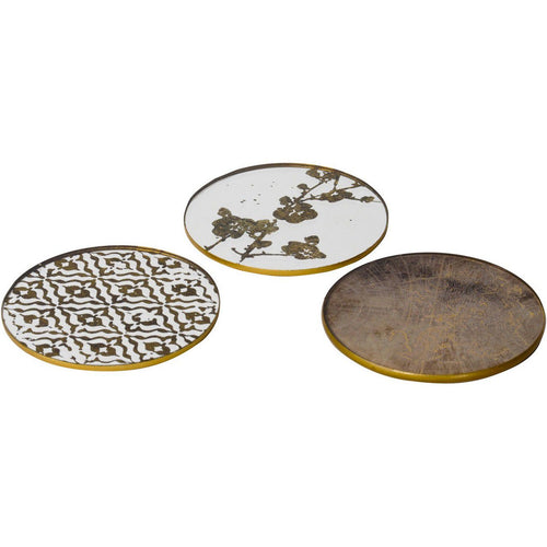 Vienna Antique Gold Set of 4 Atlas Coasters