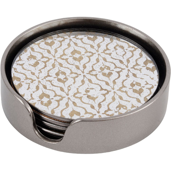 Vienna Antique Gold Set Of 4 Diamond Coasters
