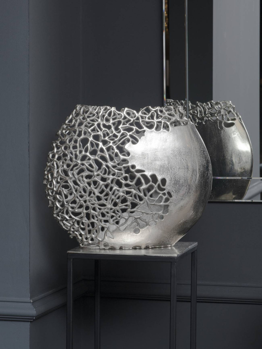 Apo Coral Aluminium Ellipse Vase