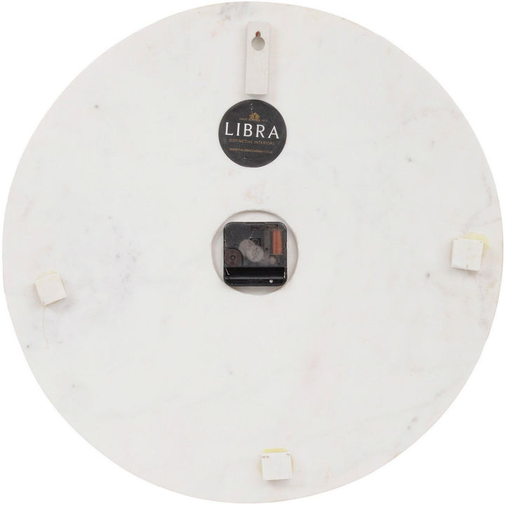 Brass Inlay And Marble Wall Clock
