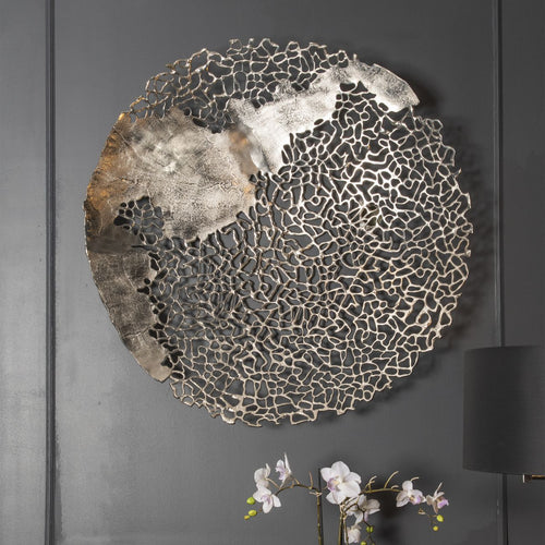 Apo Silver Coral Wall Sculpture